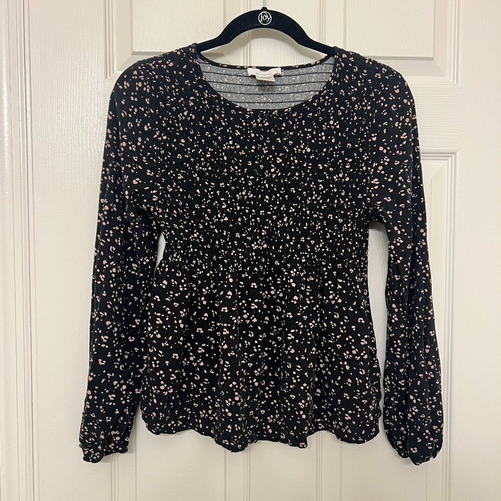 Long Sleeve Polka Dot Top